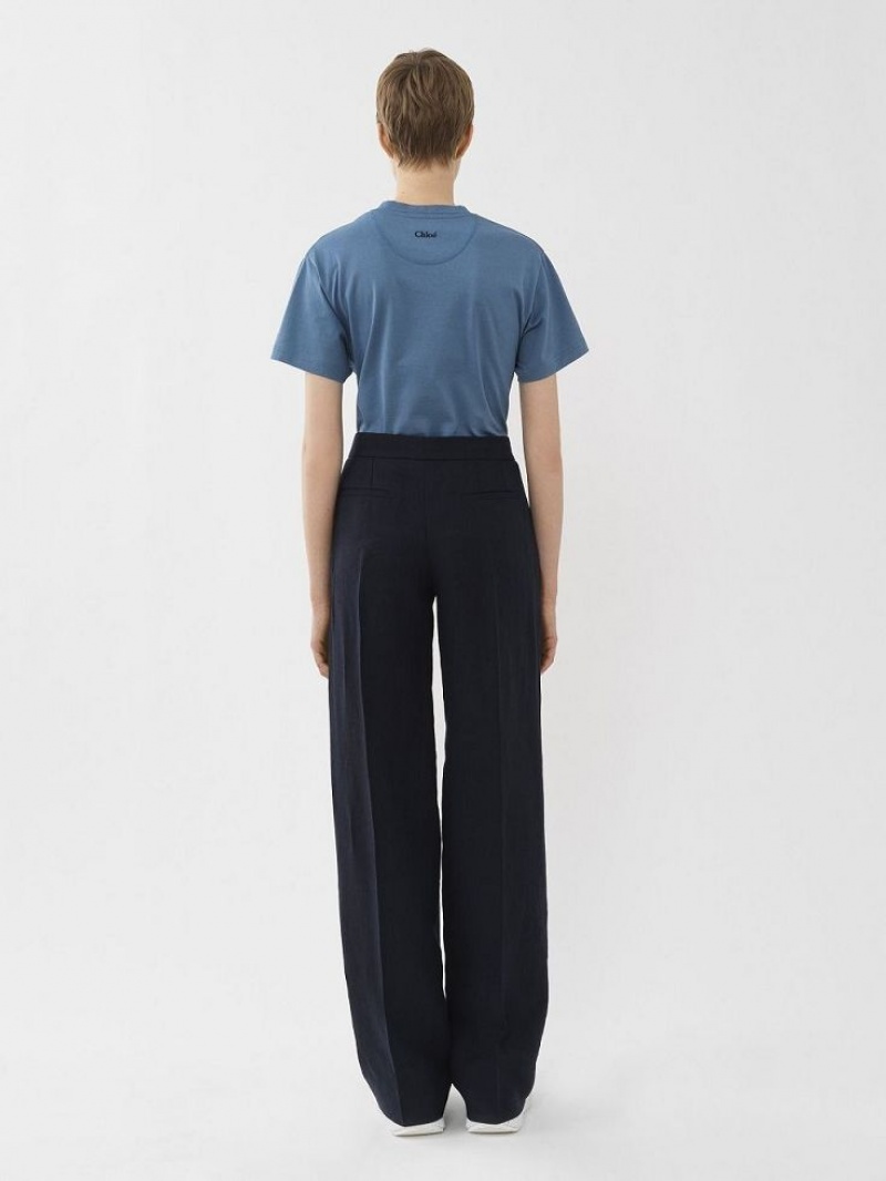 Abyss Blue Chloe Wide-leg Suiting | CHE-SR14045