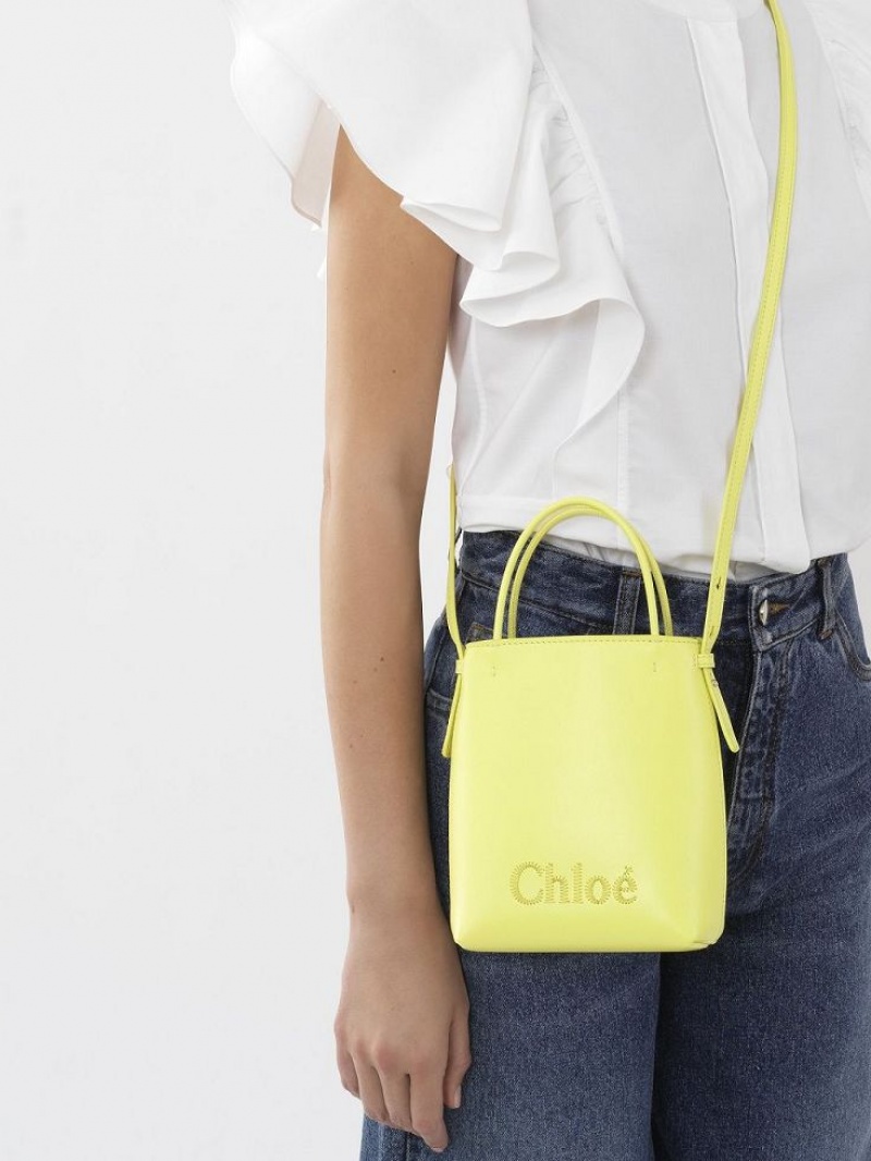 DAFFODIL YELLOW Chloe Sense Micro Shoulder Bags | CHE-SR13408
