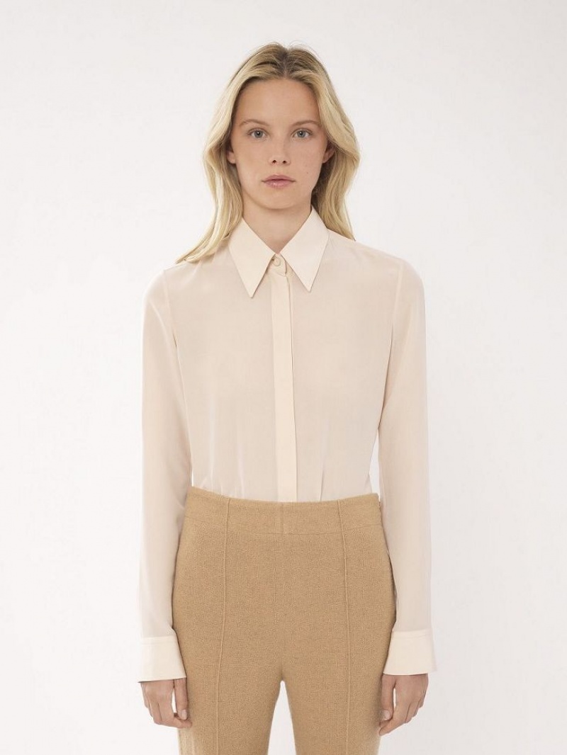 DEW PINK Chloe Classic Slim Blouses | CHE-SR13914