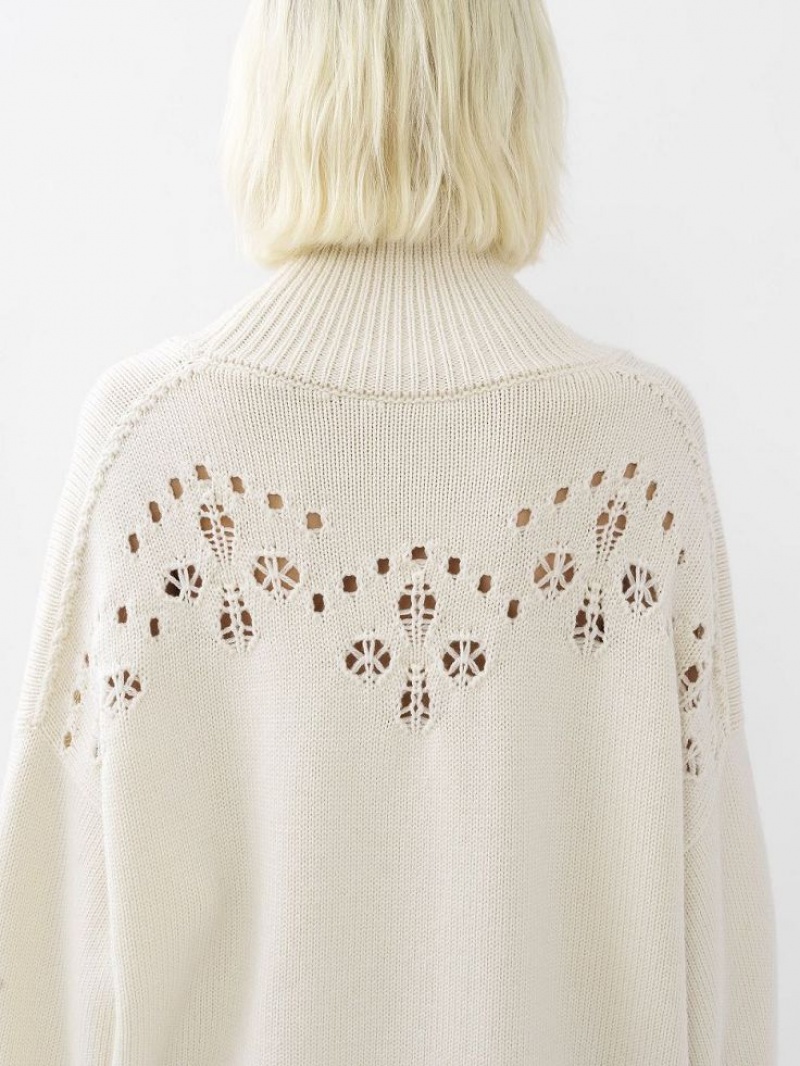 Iconic Milk Chloe Generous High-neck Knitwear | CHE-SR13943