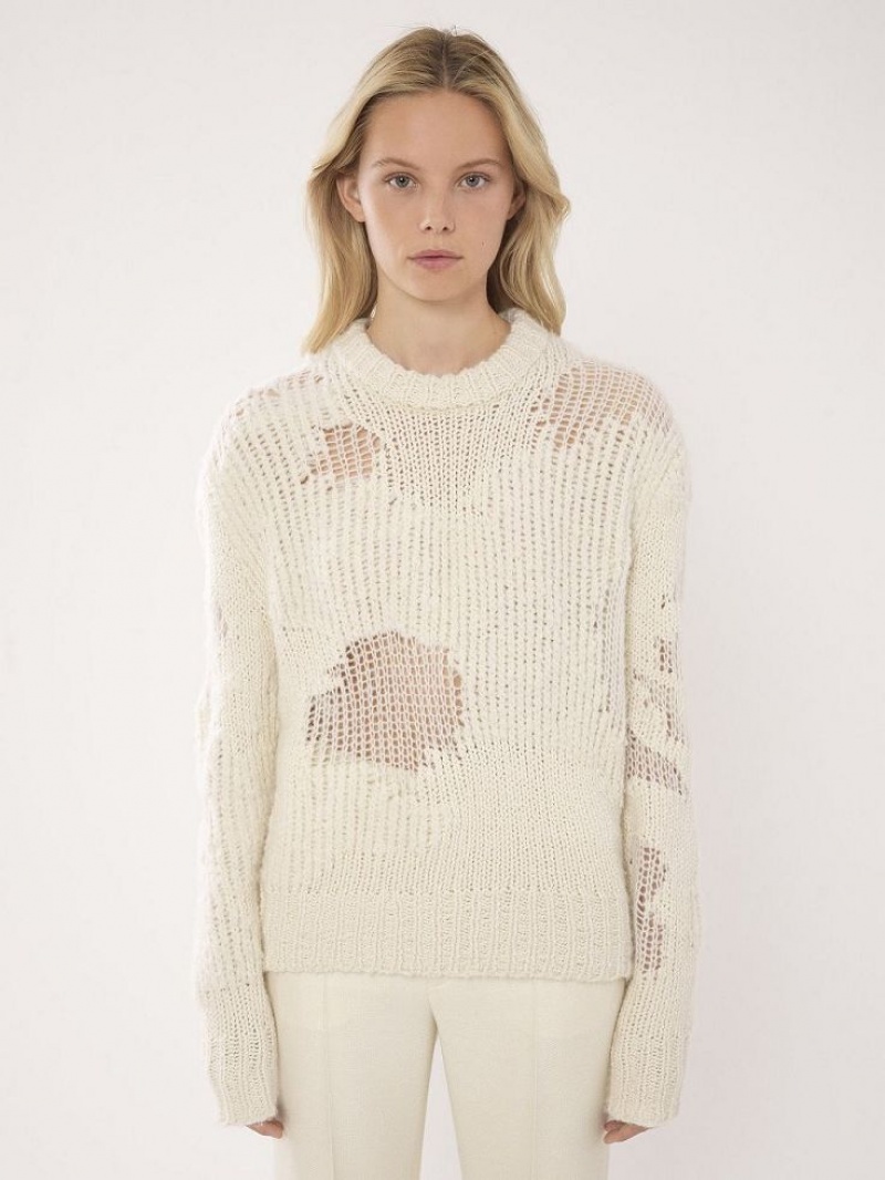 Iconic Milk Chloe Generous Mock-neck Knitwear | CHE-SR13953