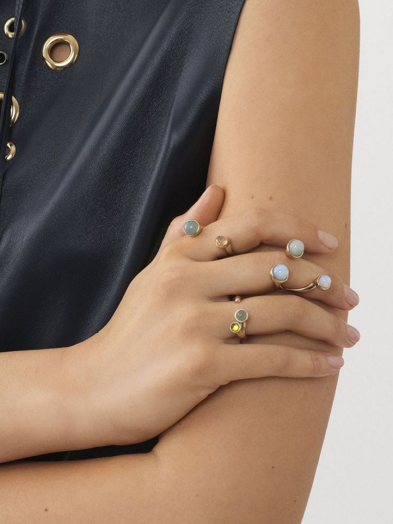 MULTICOLOR 2 Chloe Zodiac Taurus Rings | CHE-SR14383