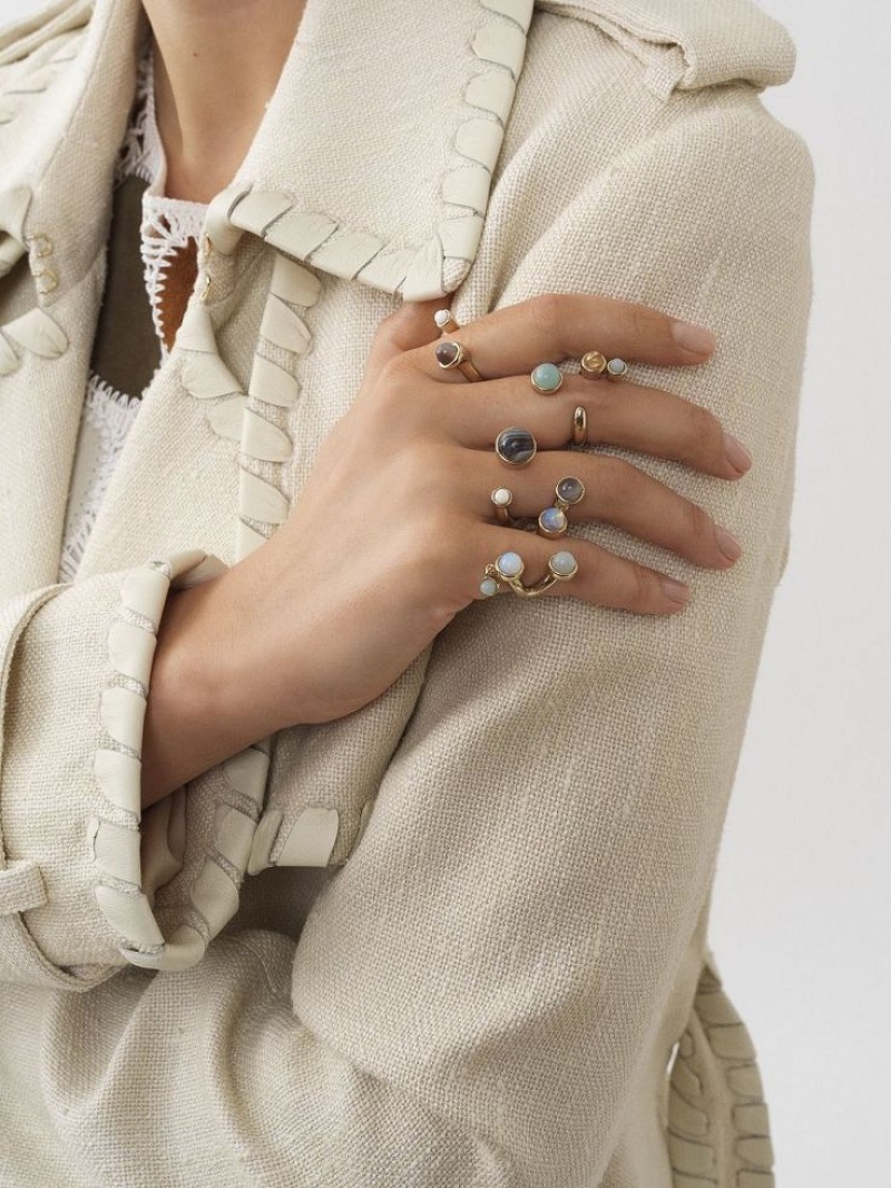 MULTICOLOR 7 Chloe Zodiac Libra Rings | CHE-SR14370