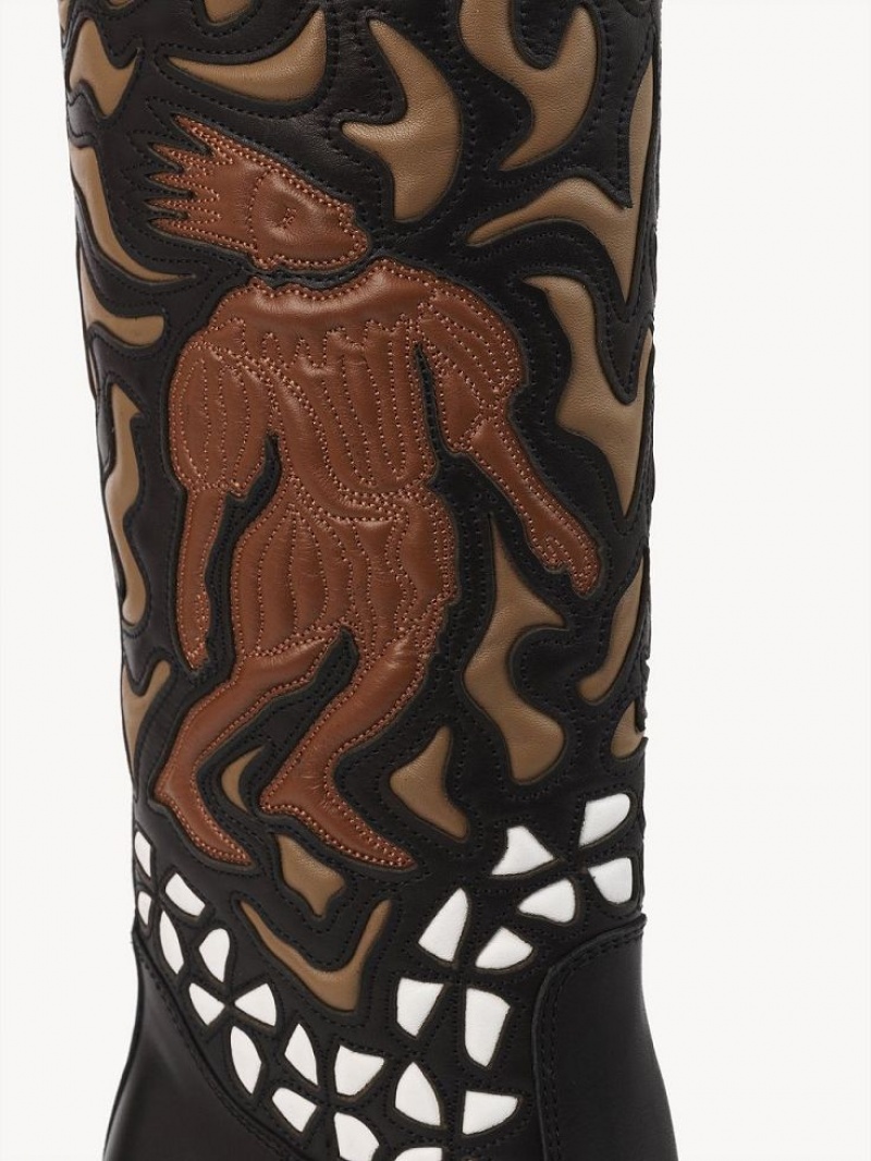 MULTICOLOR BROWN 1 Chloe Mallo High Boots | CHE-SR14239
