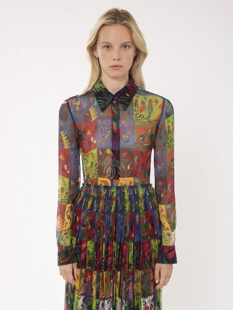 Multicolor 1 Chloe Classic Slim Blouses | CHE-SR13901