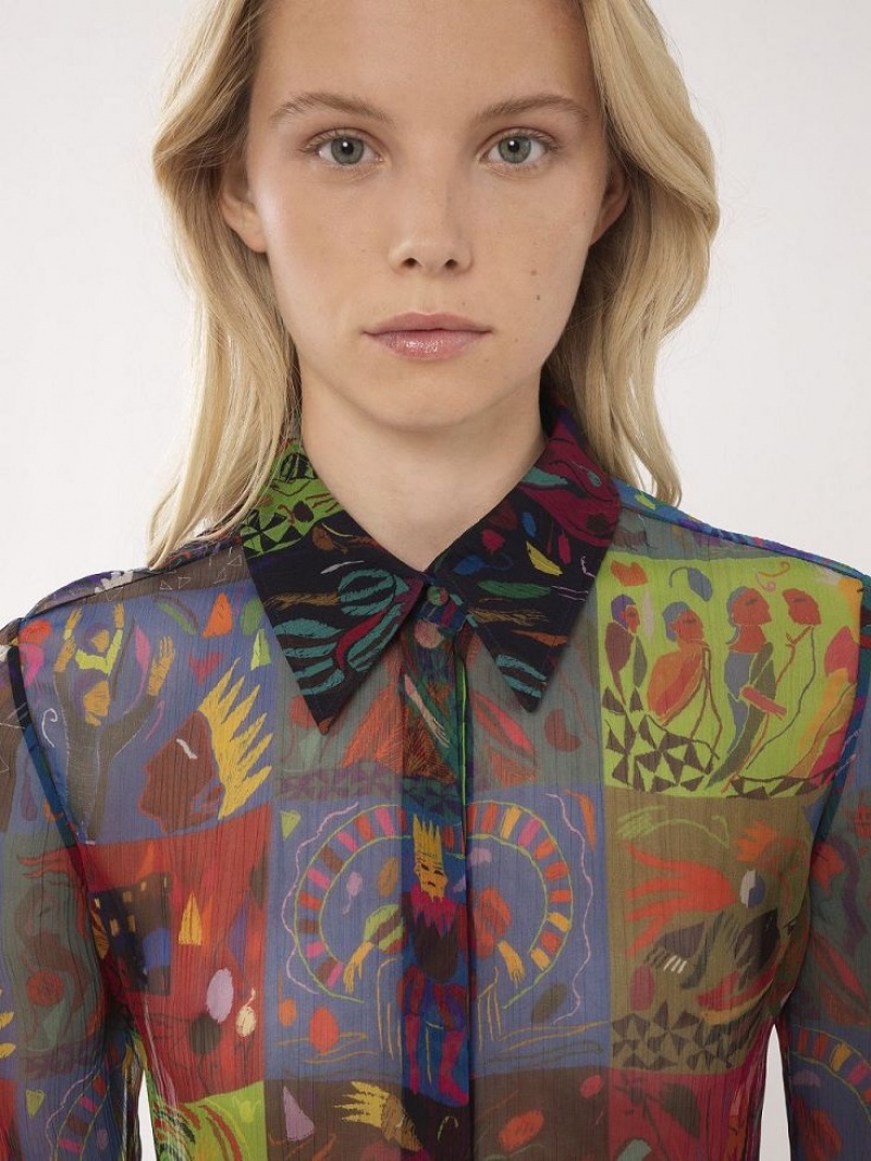 Multicolor 1 Chloe Classic Slim Blouses | CHE-SR13901