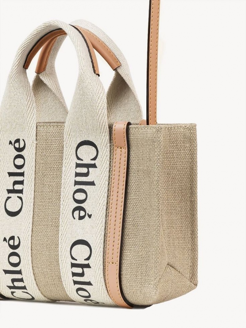 White - Beige 1 Chloe Woody Tote 3 Mini Bags | CHE-SR13720